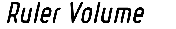 Ruler Volume font preview
